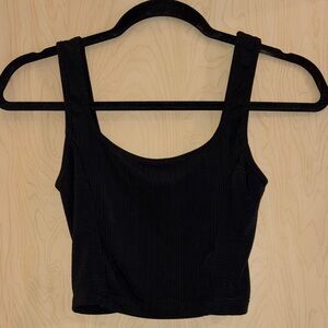 Urban Outfitters Black Ribbed Crop Top